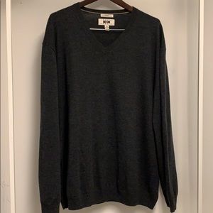 JOSEPH ABBOUD “v” grey wool men’s sweater 3X